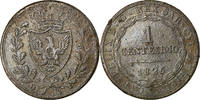 ITALIAN STATES Centesimo Coin, SARDINIA, Carlo Felice, Genoa -