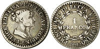 ITALIAN STATES Franco Coin, LUCCA, Firenze, Silver, KM:23 -