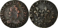 France Double Tournois Coin, François de Bourbon, Château-Regnault -