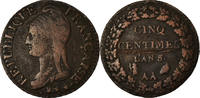 France 5 Centimes Coin, Dupré, Metz, Bronze, KM:640.2 -