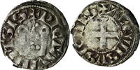 France Denarius Coin, Poitou, Alphonse de France, Montreuil-Bonnin -