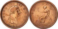 Great Britain Penny Coin, George III, Copper, KM:663 -