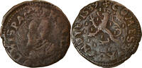 France 2 Deniers Coin, Franche-Comté, Philipp II of Spain, Dole, Rare -