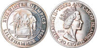 TURKS & CAICOS ISLANDS 20 Crowns Coin, Proof, Silver, KM:Pn1 -