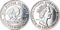 TURKS & CAICOS ISLANDS 20 Crowns Coin, Proof, Silver, KM:Pn2 -