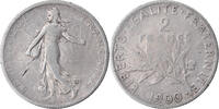 France 2 Francs Coin, Semeuse, Paris, Silver, KM:845.1 -