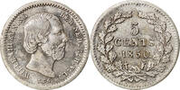 Netherlands 5 Cents Coin, William III, Silver, KM:91 -