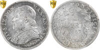 Papal States Lira Pius IX, Rome, Silver, PCGS, KM:1378 -