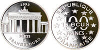 France 100 Francs-15 Ecus Coin, Porte de Brandebourg, BE -