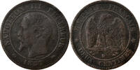France 2 Centimes Coin, Napoleon III, Napoléon III, Lyon, Petit D -