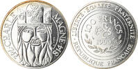 France 100 Francs Coin, Charlemagne, FDC, Silver, KM:982 -