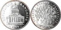 France 100 Francs Coin, Panthéon, FDC, Silver, KM:951.1 -
