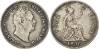 Great Britain 4 Pence, Groat Coin, William IV, Silver, KM:723 -