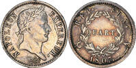 France 1/4 Franc Coin, Napoléon I, Paris, Silver, KM:678.1 -
