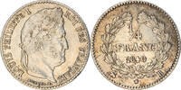 France 1/4 Franc Coin, Louis-Philippe, Rouen, Silver -