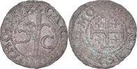FRENCH STATES Double Denier Coin, LORRAINE, Charles III, Nancy -