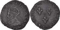 France Double Tournois Coin, Charles X, Dijon, Copper -