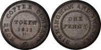 Great Britain Penny Token Coin, Birmingham and Swansea, Birmingham -