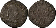France Double Tournois Coin, Henri III, Troyes, Fautée -