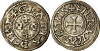 France Denarius Coin, Eudes, Limoges, Immobilized type, Silver -