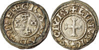 France Denarius Coin, Eudes, Limoges, Immobilized type, Silver -