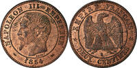 France 2 Centimes Coin, Napoleon III, Napoléon III, Rouen -