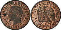 France 2 Centimes Coin, Napoleon III, Napoléon III, Rouen -