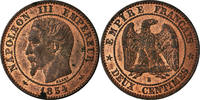 France 2 Centimes Coin, Napoleon III, Napoléon III, Rouen -