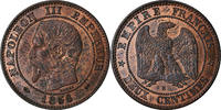 France 2 Centimes Coin, Napoleon III, Napoléon III, Rouen -
