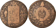 France Sol Coin, Sol aux balances françoise, Metz, Bronze -