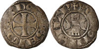 France Denarius Coin, La Marche, Hugues X, Silver, Boudeau:438 -