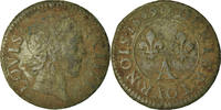 France Denier Tournois Coin, Louis XIV, Denier tournois de Navarre -