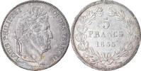 France 5 Francs Coin, Louis-Philippe, Rouen, Silver -