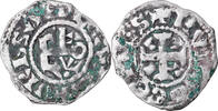 France Denarius Coin, Anjou, Foulques IV, Angers, Silver -