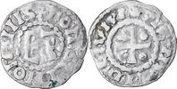 France Denarius Coin, Herbert I, Le Mans, Immobilized type, Silver -
