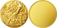 France Medal The Fifth Republic, Business & industry, Gilt Bronze -