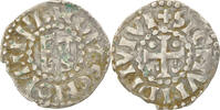 France Denarius Coin, Herbert I, Le Mans, Immobilized type, Silver -
