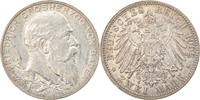 German States 2 Mark Coin, BADEN, Friedrich I, Karlsruhe -