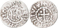 France Denarius Coin, Herbert I, Le Mans, Immobilized type, Silver -