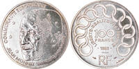 France 100 Francs Coin, Jean Monnet, Paris, ESSAI, Silver -