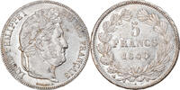 France 5 Francs Coin, Louis-Philippe, Rouen, Silver -
