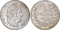 France 5 Francs Coin, Louis-Philippe, Paris, Silver -