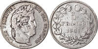 France 5 Francs Coin, Louis-Philippe, Bordeaux, Silver -