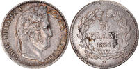 France 1/4 Franc Coin, Louis-Philippe, Lille, Silver -