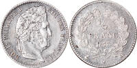 France 1/4 Franc Coin, Louis-Philippe, Paris, Silver -