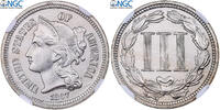 United States Nickel 3 Cents Philadelphia, Proof, Copper-nickel, NGC -