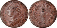 France 12 Deniers Coin, Louis XVI, 12 deniers françois, Rouen -
