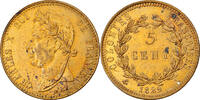 FRENCH COLONIES 5 Centimes Coin, Charles X, Paris, Bronze -