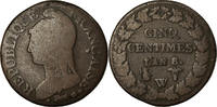 France 5 Centimes Coin, Dupré, Lille, Bronze, KM:640.11 -