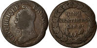France 5 Centimes Coin, Dupré, Metz, Bronze, KM:640.2 -